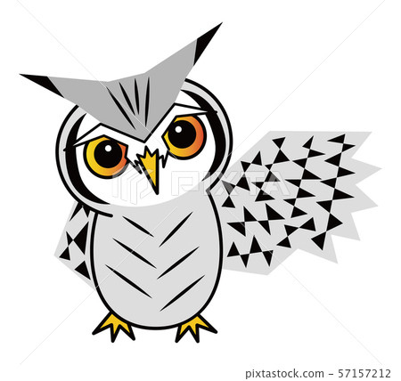 Owl, fashionable, vector illustration 57157212