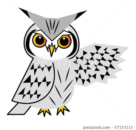Owl, fashionable, vector illustration 57157213