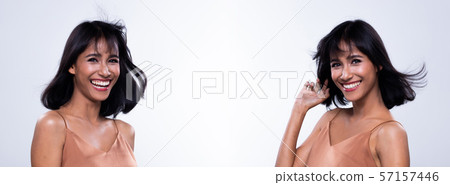 Fashion arab Woman Tan skin black hair beautiful Fashion arab Woman Tan skin black hair beautiful 57157446