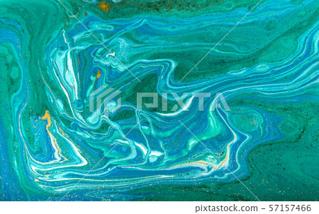 Beautiful unique turquoise acrylic marble background. 57157466