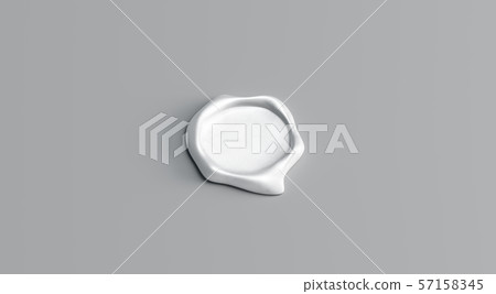 Blank white wax stamp mock up, isolated on gray background Blank white wax stamp mock up, isolated on gray background 57158345