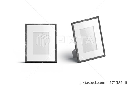 Blank white table photo frame vertical mockup, isolated, Blank white table photo frame vertical mockup, isolated, 57158346