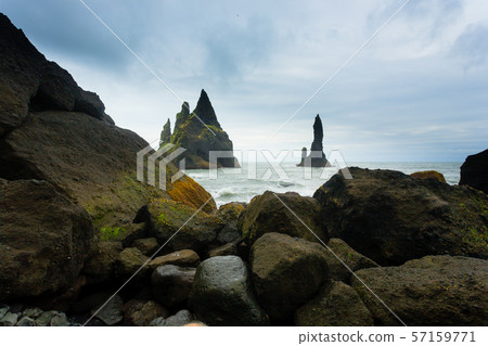 Reynisfjara lava beach view, south Iceland 57159771