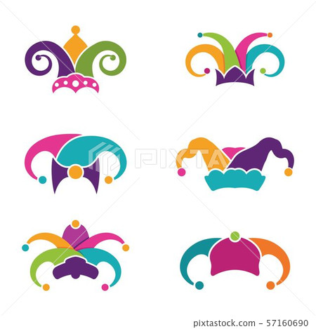 Harlequin hats stock illustration Harlequin hats stock illustration 57160690