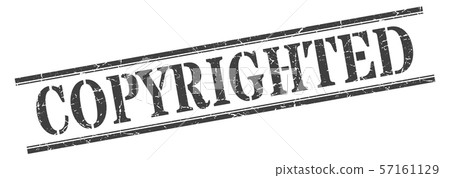 copyrighted stamp. copyrighted square grunge sign. 57161129