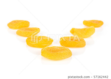 Dried orange apricot isolated on white Dried orange apricot isolated on white 57162442
