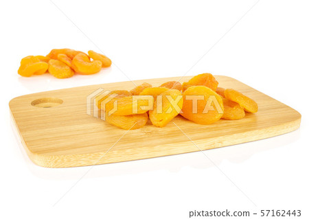 Dried orange apricot isolated on white 57162443