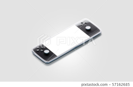 Blank white display on game pad mock up, isolated 57162685