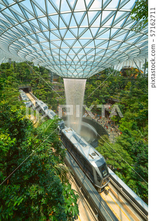 Jewel Changi Airport in Singapore City. Interior 57162711