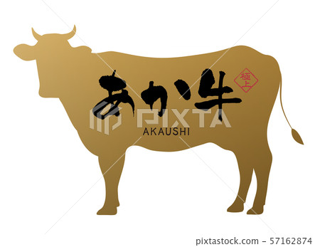 Red cow label Red cow label 57162874