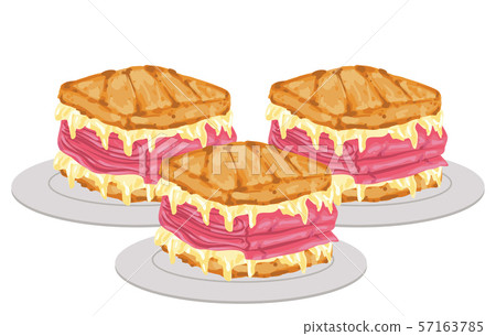 American Food Reuben Sandwich Illustration American Food Reuben Sandwich Illustration 57163785