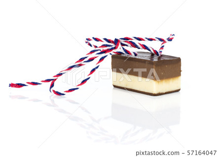 Two colours nougat isolated on white 57164047