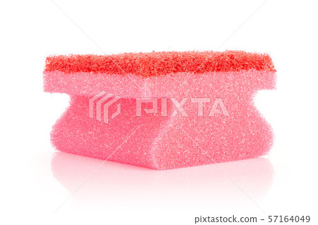 Kitchen cleaning sponge isolated on white 57164049