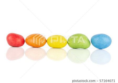 Sugared nut dragee isolated on white 57164071