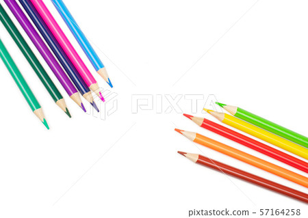 Vibrant colored pencil isolated on white Vibrant colored pencil isolated on white 57164258