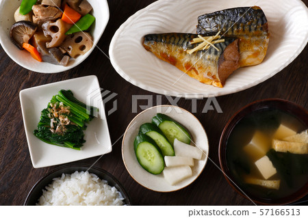 Japanese food image, bird's-eye view 57166513