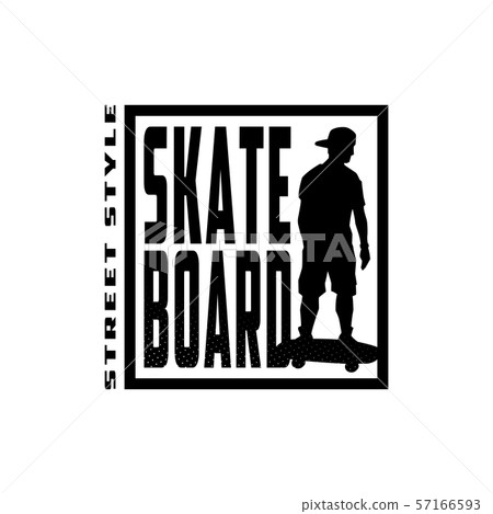 Skateboard street style, t-shirt design. Vector illustration. 57166593