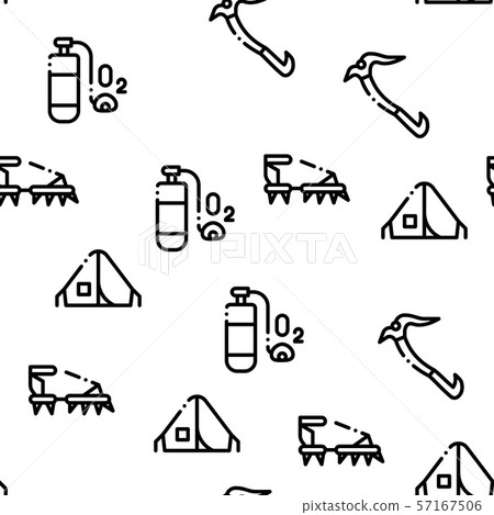 Alpinism Seamless Pattern Vector Alpinism Seamless Pattern Vector 57167506