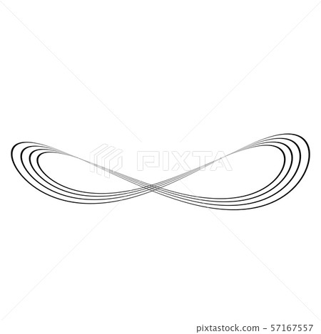 Infinity symbol of multiple thin black lines.... - Stock Illustration ...