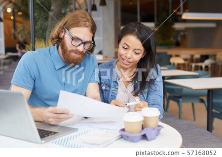 Business people working with business contract Business people working with business contract 57168052