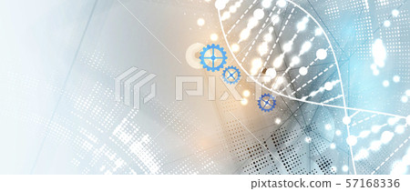 Abstract DNA technology. Science medical concept. Abstract DNA technology. Science medical concept. 57168336