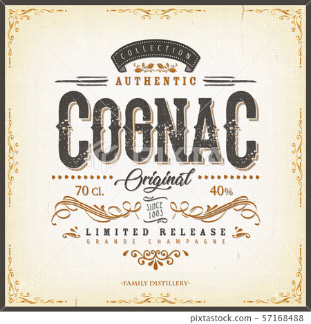 Vintage Cognac Label For Bottle 57168488