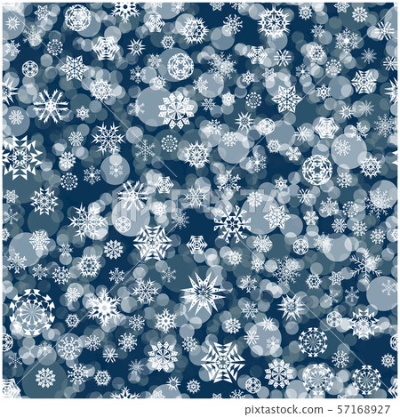 seamless pattern of white snowflakes and circles - Stock Illustration ...