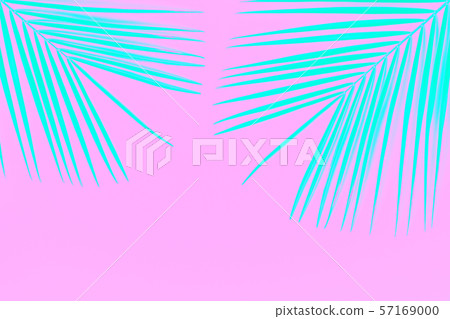 Tropical leaf  background, toned neon 57169000