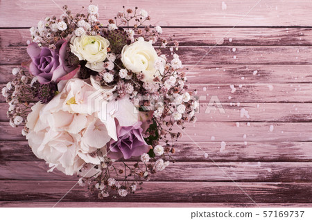 hydrangea flowers in tin pot hydrangea flowers in tin pot 57169737