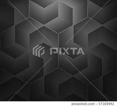 The geometric pattern with wavy lines. Seamless 57169942