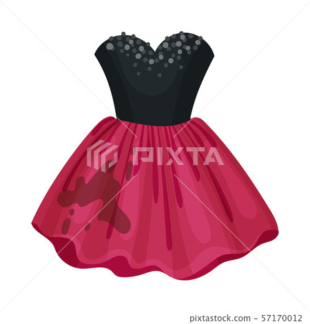 Dirty dress. Vector illustration on a white background. 57170012