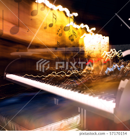 Abstract piano music background. Abstract piano music background. 57170154