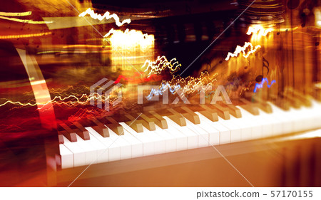 Abstract piano music background. Abstract piano music background. 57170155