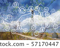 Natural blurred background with blue sky and 57170447
