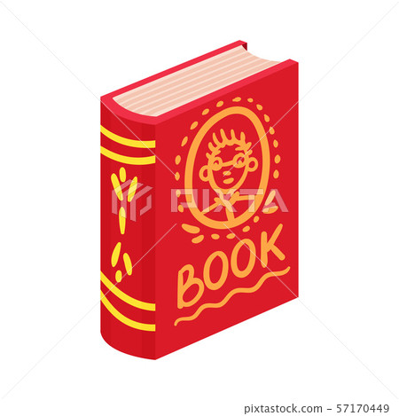 Book in the red cover. Vector illustration on a white background. Book in the red cover. Vector illustration on a white background. 57170449