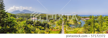Water Palace Taman Ujung in Bali Island Indonesia - travel and architecture background 57172372
