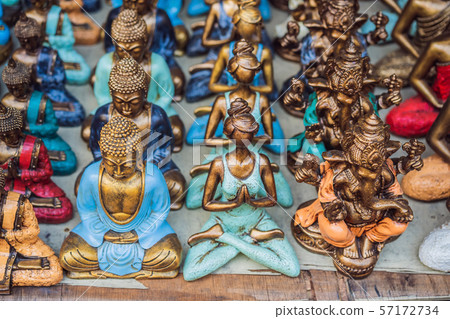 Typical souvenir shop selling souvenirs and handicrafts of Bali at the famous Ubud Market, Indonesia Typical souvenir shop selling souvenirs and handicrafts of Bali at the famous Ubud Market, Indonesia 57172734