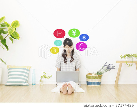 Female personal computer 57174459