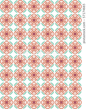 紅色玫瑰方塊連續幾何圖形背景藝術圖 57174665