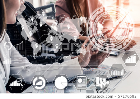 Data Analysis for Business and Finance Concept. 57176592