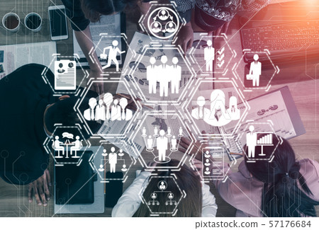 Human Resources and People Networking Concept. 57176684