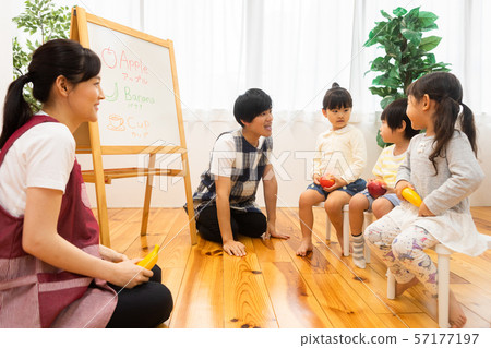 Preschool children studying English Preschool children studying English 57177197