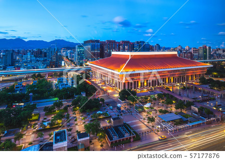 aerial view of taipei main station, taiwan 57177876