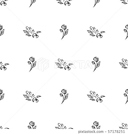 Hand drawn rose seamless pattern for print design. - Stock Illustration ...
