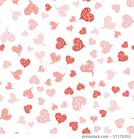 Seamless Modern grunge heart hand drawn set, great Seamless Modern grunge heart hand drawn set, great 57178301