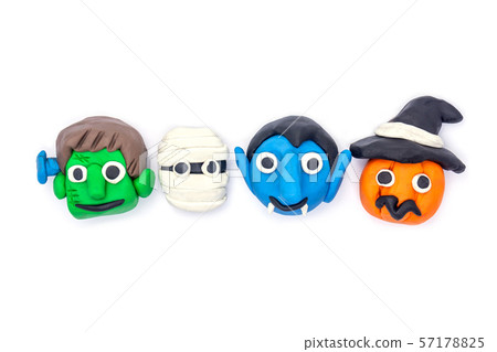 Play dough Dracula and Pumpkin and Mummy Monster Play dough Dracula and Pumpkin and Mummy Monster 57178825