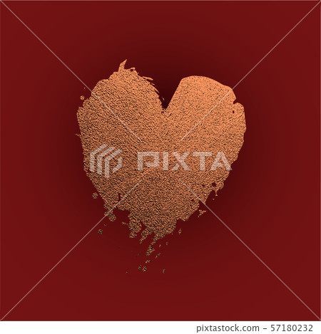 Heart gold glitter vector. Valentines day card - Stock Illustration ...