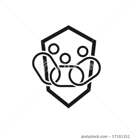 Commitment Teamwork Together Business Black Logo Commitment Teamwork Together Business Black Logo 57181352