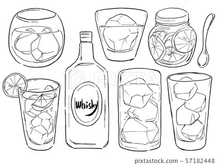 Sake whiskey lemon sour Sake whiskey lemon sour 57182448