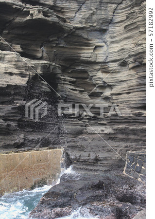 Cheju Island Rock Wall Cheju Island Rock Wall 57182992